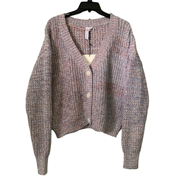 Grace+Karma Womens Large Multicolor Knit Button-Up Cardigan Sweater New - Picture 1 of 5